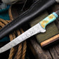 Handmade Damascus Fillet Knife – Rosewood & Resin Handle