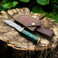 Custom Handmade Damascus Hunting Knife – 8" with Sheath