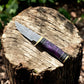 Handmade Damascus Hunting Knife with Epoxy Resin Handle