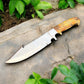 Custom Handmade Bowie Knife - D2 Steel Blade, Bone Handle, 13" Overall