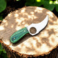 Custom Handmade Skinning Knife - D2 Steel Blade, Exotic Wood Handle
