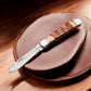Custom Handmade Damascus Steel Pocket Knife with Bone Handle