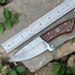 Handmade Damascus Hunting Knife with Rosewood Handle