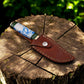 Handmade Damascus Hunting Knife with Epoxy Resin Handle