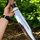 Custom Handmade Bowie Knife – 17" Buffalo Horn Handle