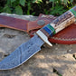 Custom Handmade Hunting Knife – Damascus Steel Blade