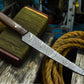 Handmade Damascus Fillet Knife – Walnut Wood Handle