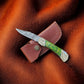 Handmade Damascus Folding Knife – Exotic Wood Handle