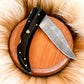 Handmade Damascus Steel Pocket Knife with Buffalo Horn
