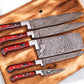 Premium Damascus Kitchen Knives Set – Handmade & Durable