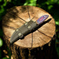 Handmade Damascus Hunting Knife with Exotic Wood Handle