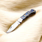Handmade Stainless Steel Pocket Knife with Exotic Wood