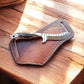 Handmade Belt Knife with Antler Handle & Rasp Steel Blade