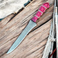 Handmade Damascus Fillet Knife – 12" with Exotic Wood Handle
