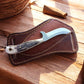 Handmade Belt Knife with Antler Handle & Rasp Steel Blade