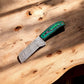 Handmade Bull Cutter Knife – Damascus Steel, Exotic Wood