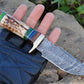 Custom Handmade Hunting Knife – Damascus Steel Blade