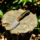 Handmade Damascus Steel Skinning Knife with Exotic Wood Handle