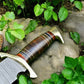 Custom Handmade Bowie Knife - 15" Damascus Steel Blade, Rosewood Handle