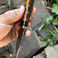Handmade Damascus Hunting Knife with Epoxy Resin Handle