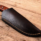 Custom Handmade Damascus Skinning Knife with Wood Handle