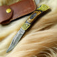 Custom Handmade Damascus Steel Pocket Knife - 3"