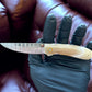 Handmade Damascus Steel Pocket Knife with Bone Handle