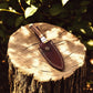 Custom Handmade Damascus Hunting Knife – 8" with Antler Handle
