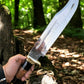 Custom Handmade Bowie Knife – 17" Buffalo Horn Handle