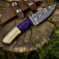 Handmade Damascus Steel Skinning Knife - 8" Custom Hunting Tool