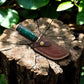 Custom Handmade Damascus Hunting Knife – 8" with Sheath