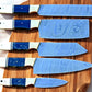 Premium Handmade Damascus Kitchen Knives Set – Resin & Bone