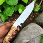 Custom Handmade Bowie Knife - D2 Steel Blade, Bone Handle, 13" Overall