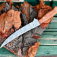 Handmade Damascus Fillet Knife – 12.6" Olivewood Handle