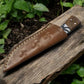Handmade Damascus Steel Skinning Knife with Rosewood Handle