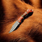 Damascus Folding Knife – Epoxy Resin Handle | 3 inch blade