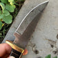 Custom Handmade Damascus Hunting Knife – Epoxy Resin Handle