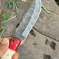 Handmade Damascus Hunting Knife – Bone & Exotic Wood