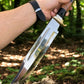 Custom Handmade Bowie Knife – 17" Buffalo Horn Handle