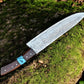 Custom Handmade Damascus Hunting Knife – 13" with Rosewood Handle