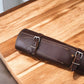 Handmade Damascus Kitchen Knives Set with Leather Roll