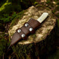 Handmade Damascus Steel Skinning Knife – 7.5" with Resin & Bone Handle
