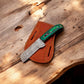 Handmade Bull Cutter Knife – Damascus Steel, Exotic Wood
