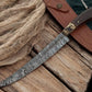 Premium Damascus Fillet Knife – Rosewood & Antler Handle