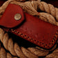 Custom Handmade Damascus Pocket Knife – Blue Exotic Wood