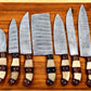Handmade Damascus Kitchen Knives Set – Bone & Rosewood