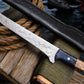 Handmade Damascus Fillet Knife – Olivewood & Resin Handle