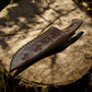 Handmade Damascus Steel Skinning Knife with Rosewood & Olivewood Handle