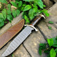 Custom Handmade Bowie Knife - 15" Damascus Steel Blade, Rosewood Handle