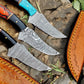 "TimberForge Damascus Hunting Knife – Premium Handmade Craftsmanship"